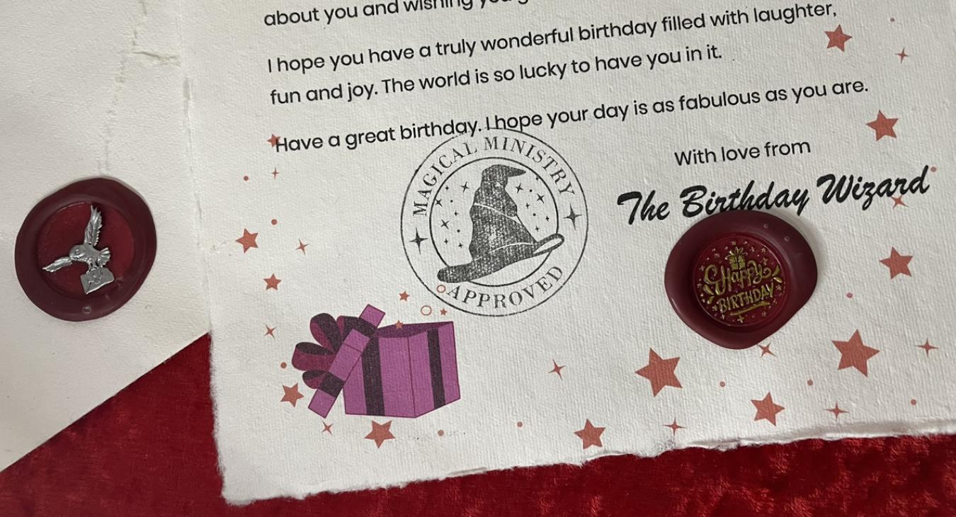 Get Letters From The Birthday Wizard With Real Wax Seal